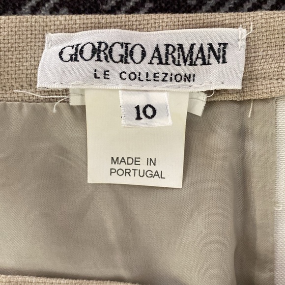 Giorgio Armani skirt lined flax neutral quiet luxury pencil size 10 - Picture 10 of 10